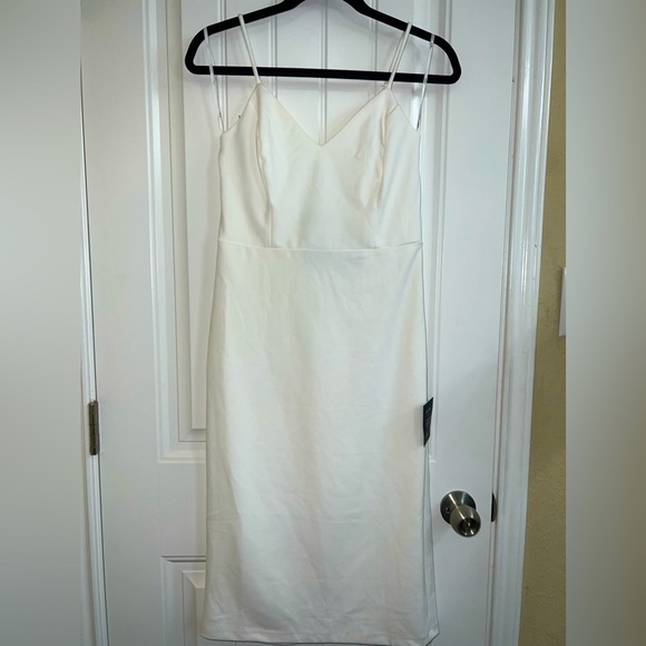 Lulu's Elegant White Midi Dress - Picture 3 of 14